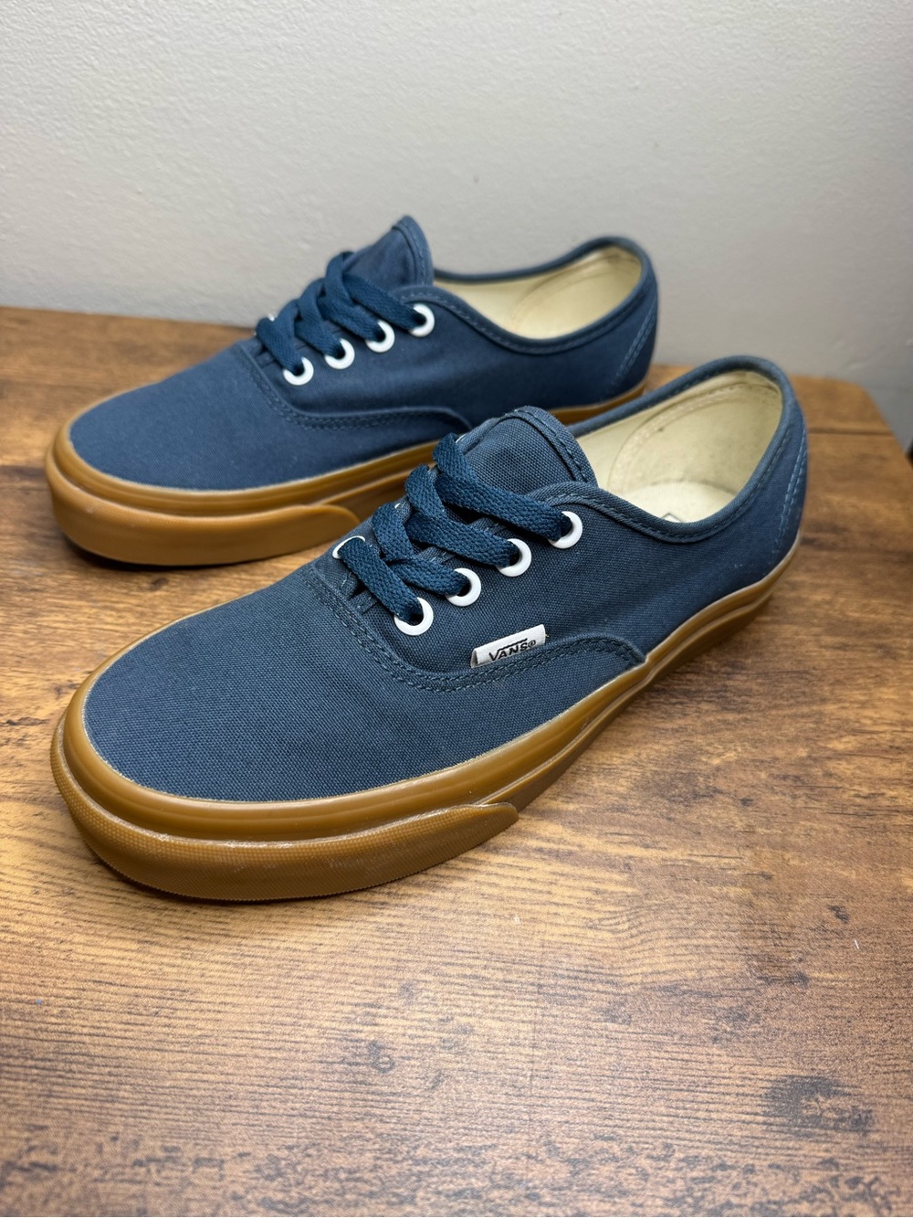 Vans Authentic Reflecting Pond Blue Gum Sole Men 6 / Women 7.5 EUC